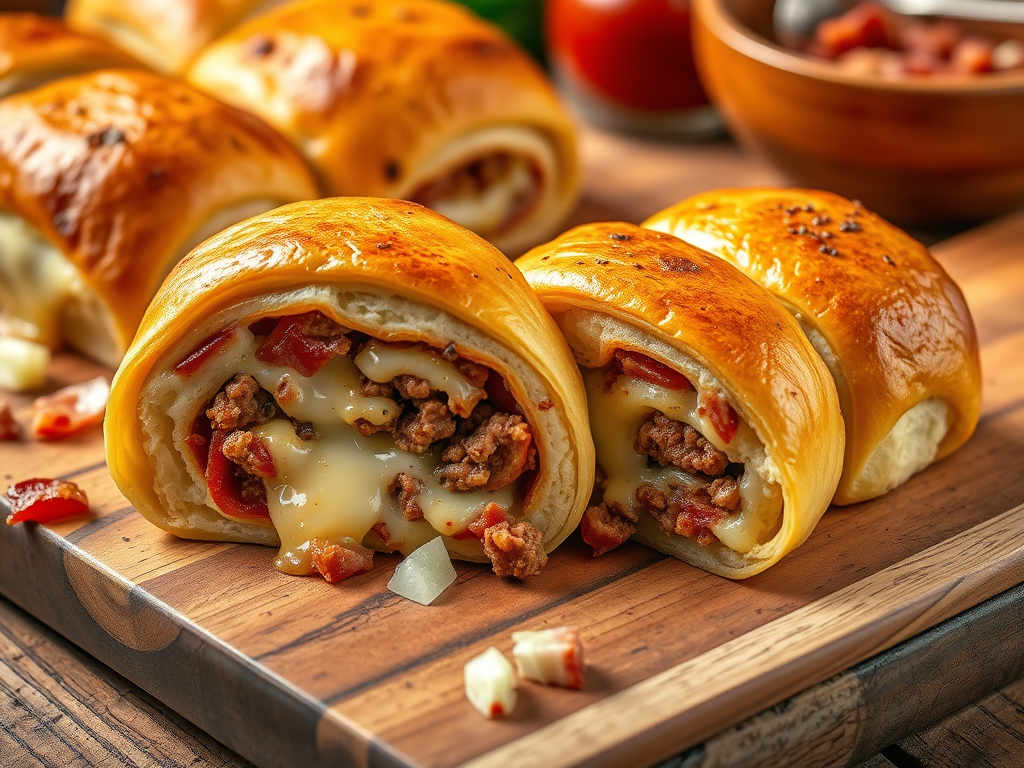 30-Minute Ground Beef Pizza Roll Recipe