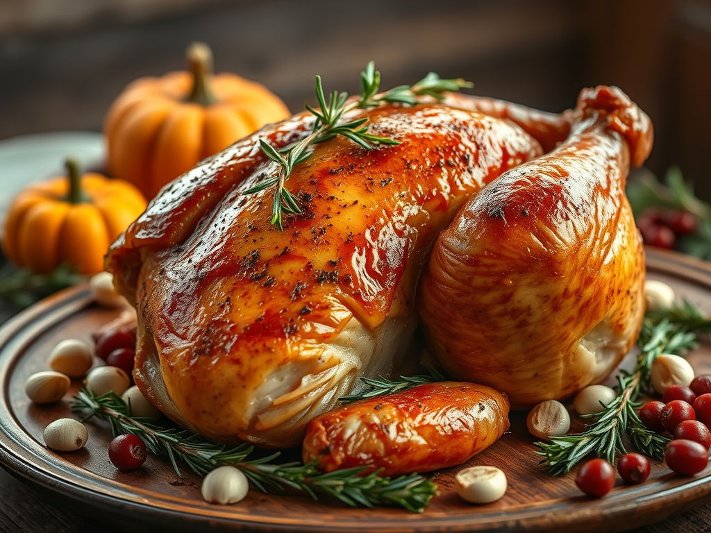 Delicious Garlic Rosemary Turkey for Thanksgiving