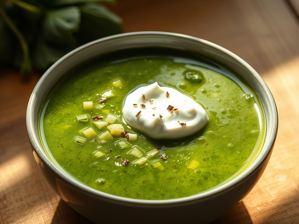 Delicious Creamy Spinach Soup Recipe