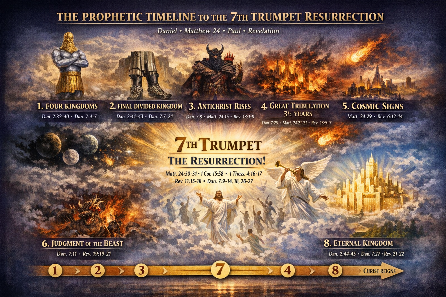 ✨ The Prophetic Timeline Leading to the 7th Trumpet Resurrection