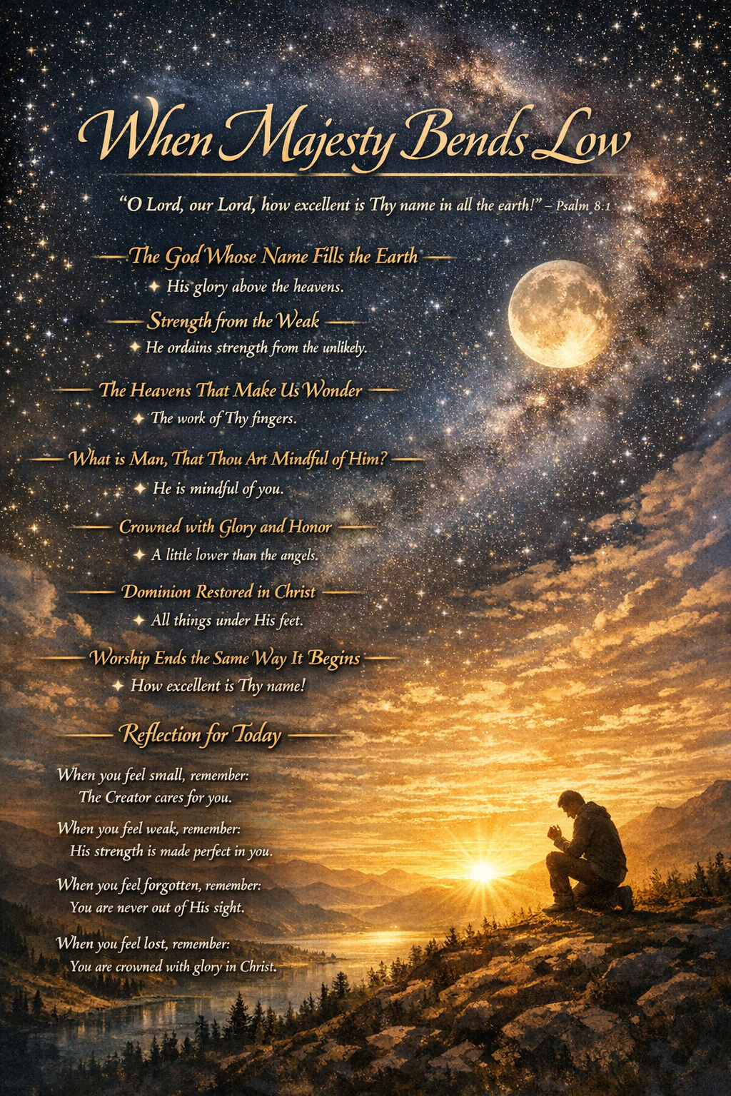 Exploring the Majesty of God in Psalm 8