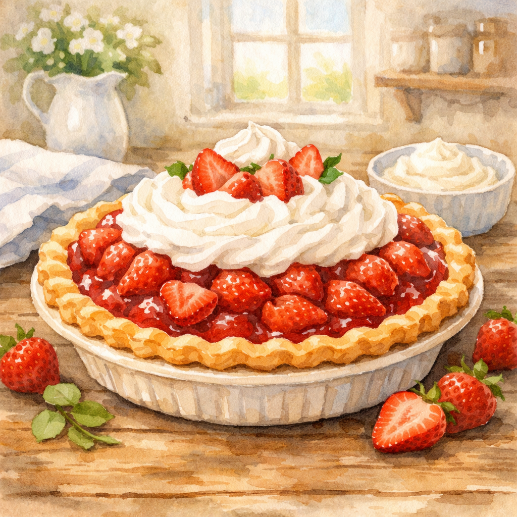 🍓 Fresh Strawberry Pie