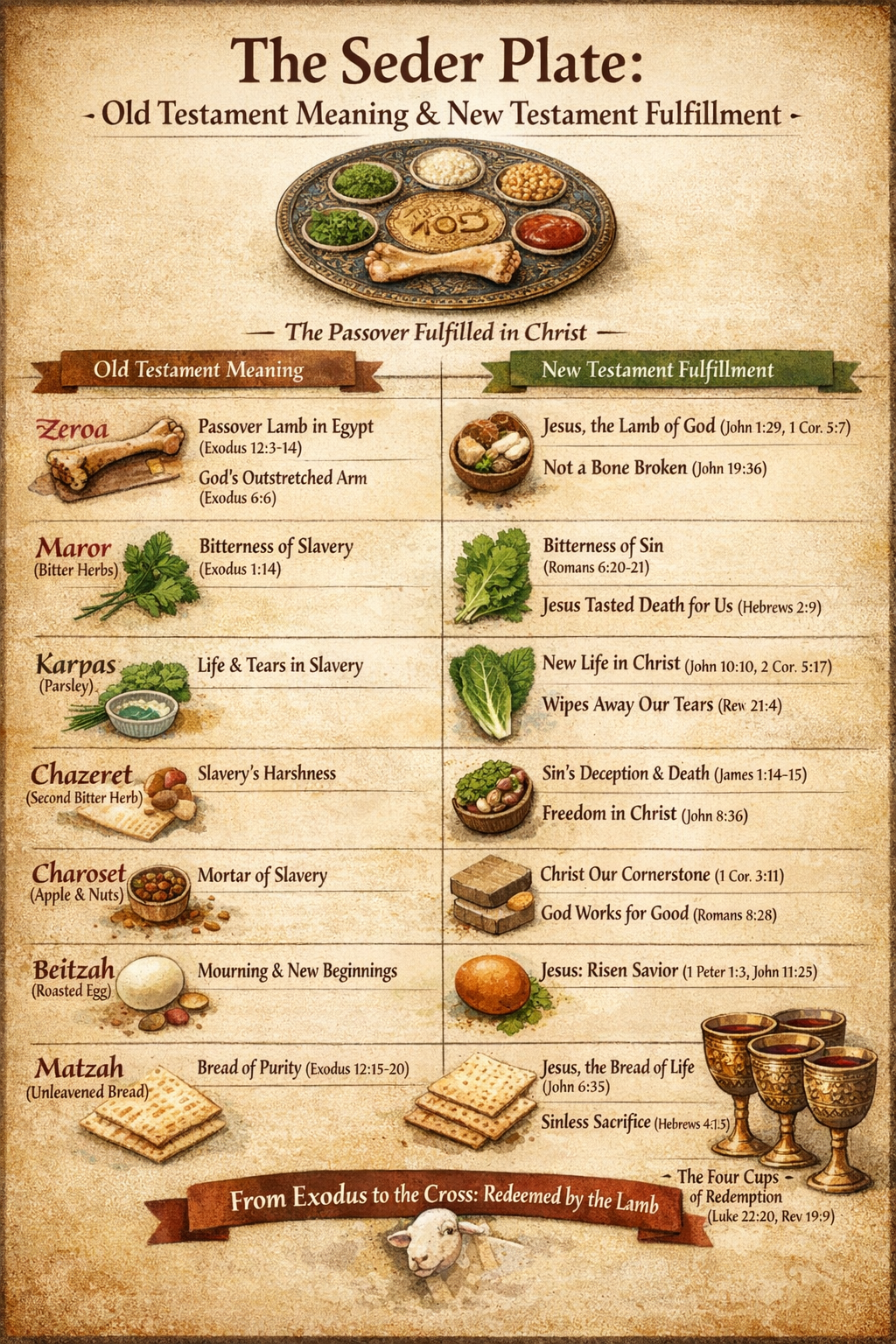 ✨ The Seder Plate: Old Testament Meaning & New Testament Fulfillment