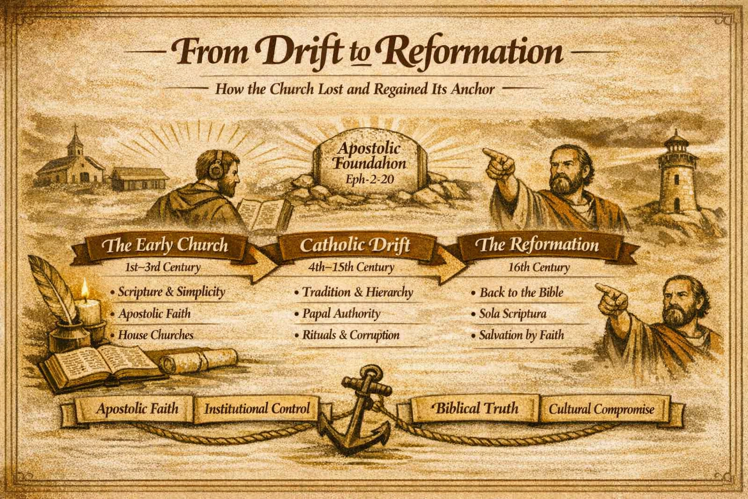 From Drift to Reformation — How the Church Lost and Regained Its Anchor