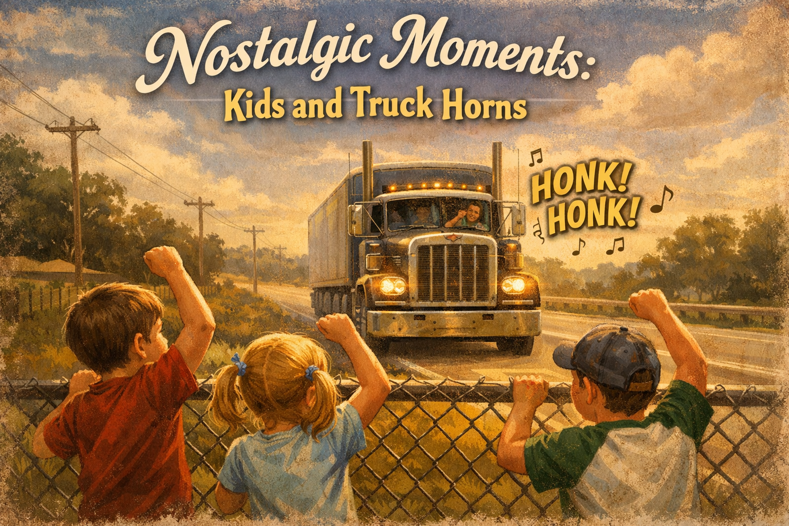 Nostalgic Moments: Kids and Truck Horns