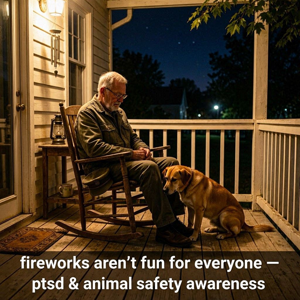When Celebration Becomes Harm: The Hidden Dangers of Fireworks for People with PTSD and Animals
