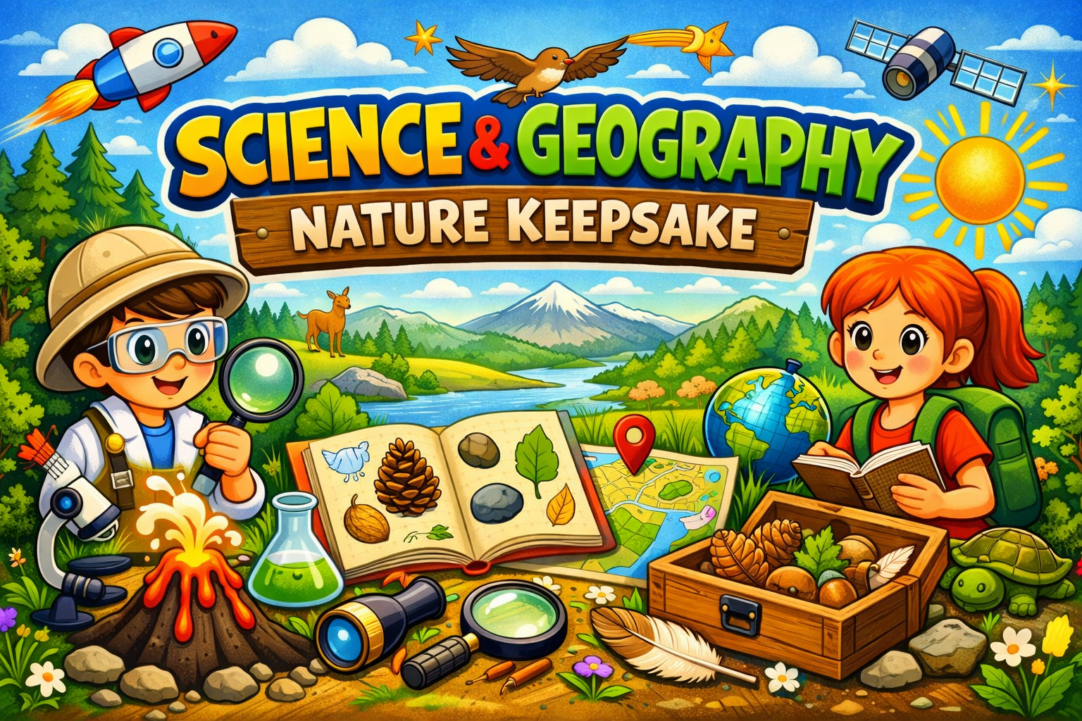 🌿 Science & Georgraphy Nature Keepsake Box Activity