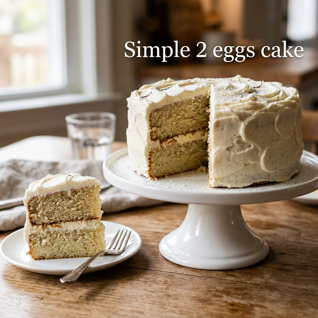 Simple 2 Eggs Cake